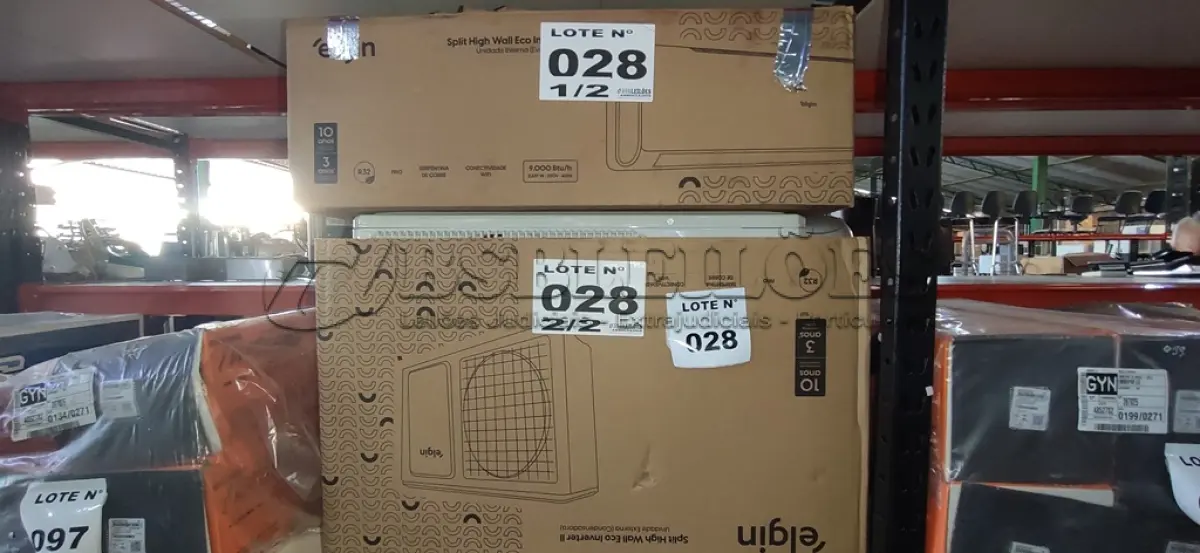 LOTE 028 - 01 KIT AR CONDICIONADO ELGIN INVERTER WI-FI 9.000 BTUS, 220V (NO ESTADO, NÃO SABEMOS SE FUNCIONA. LEILÃO NÃO TEM GARANTIA E NEM DEVOLUÇÃO, SUJEITO A POSSÍVEIS AVARIAS VISÍVEIS/OCULTAS E/OU AUSÊNCIA DE COMPONENTES)