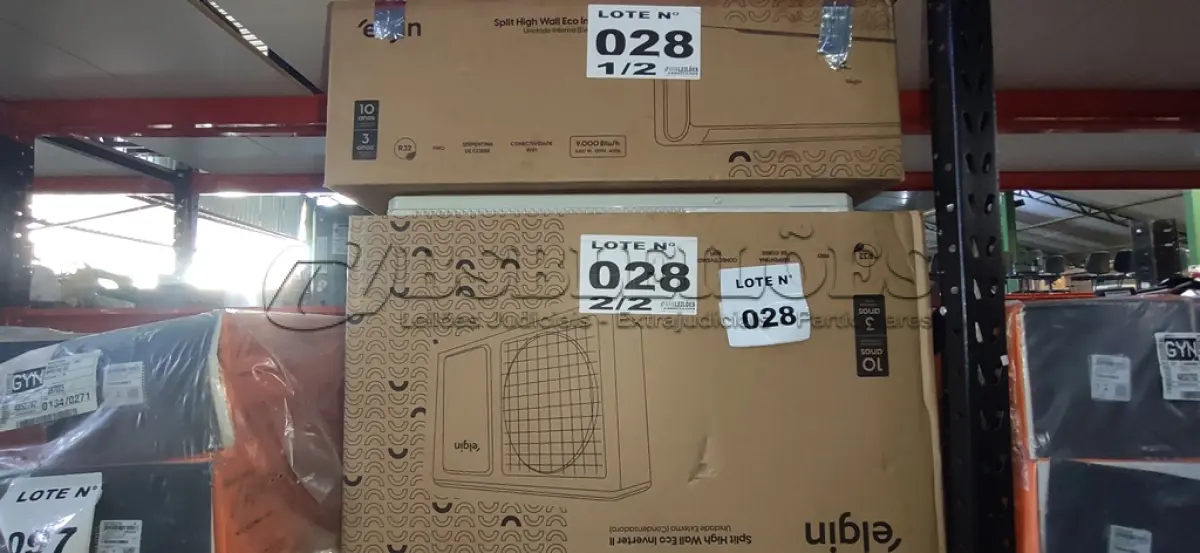 LOTE 028 - 01 KIT AR CONDICIONADO ELGIN INVERTER WI-FI 9.000 BTUS, 220V (NO ESTADO, NÃO SABEMOS SE FUNCIONA. LEILÃO NÃO TEM GARANTIA E NEM DEVOLUÇÃO, SUJEITO A POSSÍVEIS AVARIAS VISÍVEIS/OCULTAS E/OU AUSÊNCIA DE COMPONENTES)