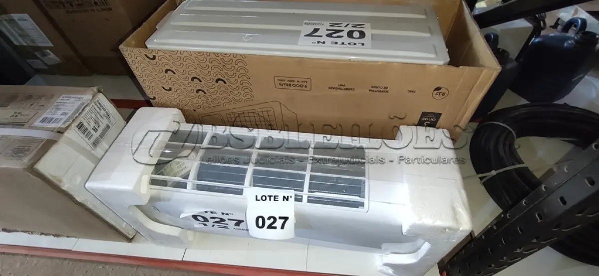 LOTE 027 - 01 KIT AR CONDICIONADO ELGIN INVERTER WI-FI 9.000 BTUS, 220V (NO ESTADO, NÃO SABEMOS SE FUNCIONA. LEILÃO NÃO TEM GARANTIA E NEM DEVOLUÇÃO, SUJEITO A POSSÍVEIS AVARIAS VISÍVEIS/OCULTAS E/OU AUSÊNCIA DE COMPONENTES)