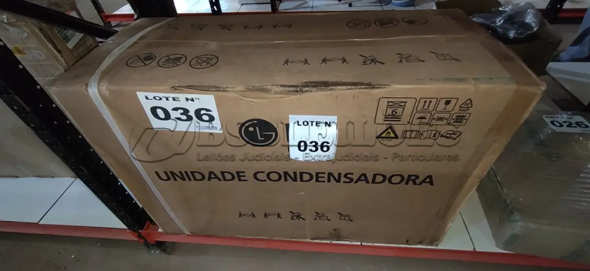 LOTE 036 - 01 CONDENSADORA AR CONDICIONADO LG DUAL INVERTER VOICE +AI 18.000 BTU'S - 220V (NO ESTADO, NÃO SABEMOS SE FUNCIONA. LEILÃO NÃO TEM GARANTIA E NEM DEVOLUÇÃO, SUJEITO A POSSÍVEIS AVARIAS VISÍVEIS/OCULTAS E/OU AUSÊNCIA DE COMPONENTES)