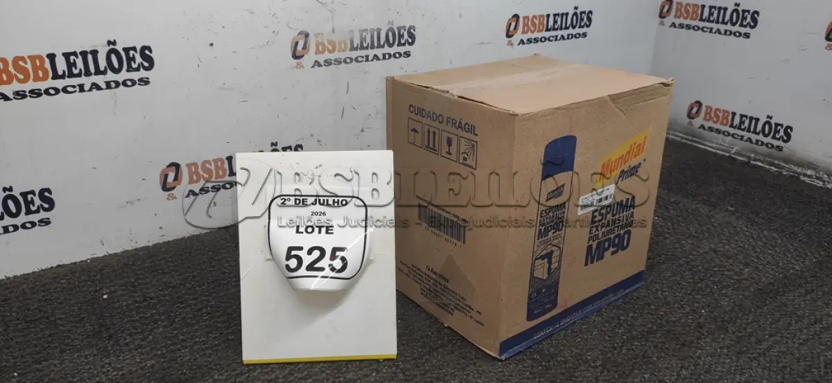 LOTE 525 - 12 LATAS DE ESPUMA EXPANSIVA DE POLIURETANO MP90 DE 500ML CADA MARCA MUNDIAL PRIME. (NO ESTADO) ATENÇÃO! FAZER A VISITAÇÃO ANTES DE ARREMATAR, NÃO SABEMOS SE FUNCIONA, LEILÃO NÃO TEM GARANTIA E NEM DEVOLUÇÃO, SUJEITO A POSSÍVEIS AVARIAS VISÍVEIS/OCULTAS E/OU AUSÊNCIA DE COMPONENTES.