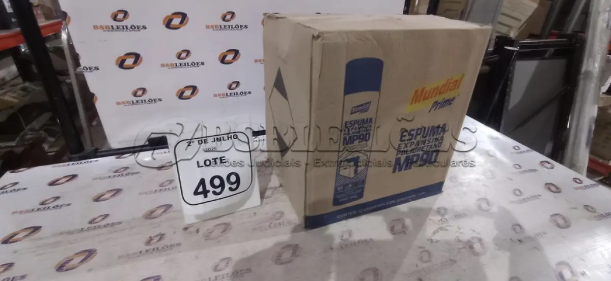 LOTE 499 - 12 LATAS DE ESPUMA EXPANSIVA DE POLIURETANO MP90 DE 500ML CADA MARCA MUNDIAL PRIME. (NO ESTADO) ATENÇÃO! FAZER A VISITAÇÃO ANTES DE ARREMATAR, NÃO SABEMOS SE FUNCIONA, LEILÃO NÃO TEM GARANTIA E NEM DEVOLUÇÃO, SUJEITO A POSSÍVEIS AVARIAS VISÍVEIS/OCULTAS E/OU AUSÊNCIA DE COMPONENTES.