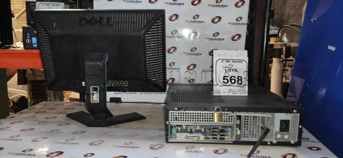 LOTE 568 - 01 MONITOR MARCA DELL E 01 CPU MARCA ITAUTEC. (NO ESTADO) ATENÇÃO! FAZER A VISITAÇÃO ANTES DE ARREMATAR, NÃO SABEMOS SE FUNCIONA, LEILÃO NÃO TEM GARANTIA E NEM DEVOLUÇÃO, SUJEITO A POSSÍVEIS AVARIAS VISÍVEIS/OCULTAS E/OU AUSÊNCIA DE COMPONENTES.