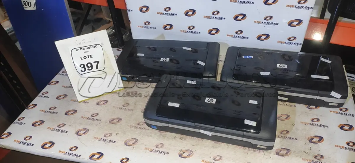 LOTE 397 - 03 IMPRESSORAS PORTÁTEIS DE MESA MODELO H470 MARCA HP. (NO ESTADO) ATENÇÃO! FAZER A VISITAÇÃO ANTES DE ARREMATAR, NÃO SABEMOS SE FUNCIONA, LEILÃO NÃO TEM GARANTIA E NEM DEVOLUÇÃO, SUJEITO A POSSÍVEIS AVARIAS VISÍVEIS/OCULTAS E/OU AUSÊNCIA DE COMPONENTES.