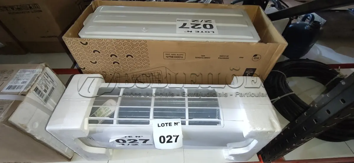 LOTE 027 - 01 KIT AR CONDICIONADO ELGIN INVERTER WI-FI 9.000 BTUS, 220V (NO ESTADO, NÃO SABEMOS SE FUNCIONA. LEILÃO NÃO TEM GARANTIA E NEM DEVOLUÇÃO, SUJEITO A POSSÍVEIS AVARIAS VISÍVEIS/OCULTAS E/OU AUSÊNCIA DE COMPONENTES)