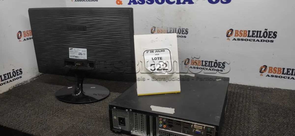 LOTE 522 - 01 MONITOR MARCA SAMSUNG E 01 CPU MARCA ITAUTEC. (NO ESTADO) ATENÇÃO! FAZER A VISITAÇÃO ANTES DE ARREMATAR, NÃO SABEMOS SE FUNCIONA, LEILÃO NÃO TEM GARANTIA E NEM DEVOLUÇÃO, SUJEITO A POSSÍVEIS AVARIAS VISÍVEIS/OCULTAS E/OU AUSÊNCIA DE COMPONENTES.