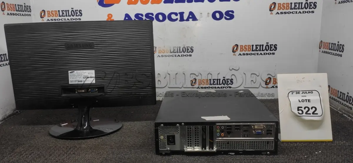 LOTE 522 - 01 MONITOR MARCA SAMSUNG E 01 CPU MARCA ITAUTEC. (NO ESTADO) ATENÇÃO! FAZER A VISITAÇÃO ANTES DE ARREMATAR, NÃO SABEMOS SE FUNCIONA, LEILÃO NÃO TEM GARANTIA E NEM DEVOLUÇÃO, SUJEITO A POSSÍVEIS AVARIAS VISÍVEIS/OCULTAS E/OU AUSÊNCIA DE COMPONENTES.