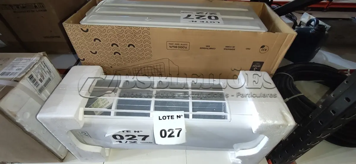 LOTE 027 - 01 KIT AR CONDICIONADO ELGIN INVERTER WI-FI 9.000 BTUS, 220V (NO ESTADO, NÃO SABEMOS SE FUNCIONA. LEILÃO NÃO TEM GARANTIA E NEM DEVOLUÇÃO, SUJEITO A POSSÍVEIS AVARIAS VISÍVEIS/OCULTAS E/OU AUSÊNCIA DE COMPONENTES)