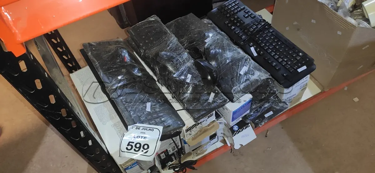 LOTE 599 - 01 LOTE COM VÁRIOS TECLADOS DE PC E TONERS DE IMPRESSORAS. (NO ESTADO) ATENÇÃO! FAZER A VISITAÇÃO ANTES DE ARREMATAR, NÃO SABEMOS SE FUNCIONA, LEILÃO NÃO TEM GARANTIA E NEM DEVOLUÇÃO, SUJEITO A POSSÍVEIS AVARIAS VISÍVEIS/OCULTAS E/OU AUSÊNCIA DE COMPONENTES.