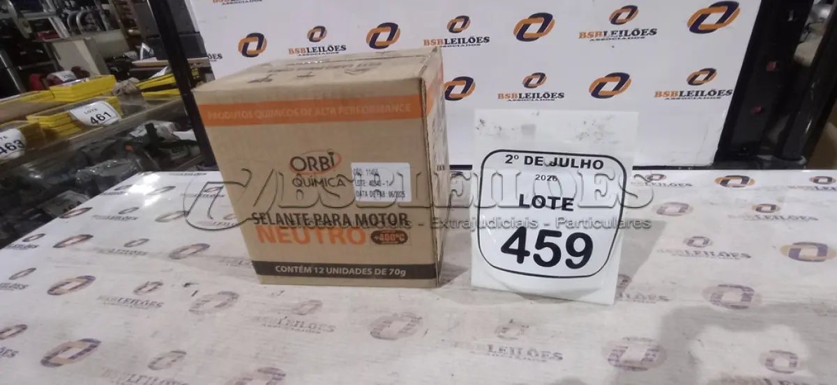 LOTE 459 - 12 BISNAGAS DE ADESIVO DE SILICONE NEUTRO PARA MOTOR DE 70G MARCA ORBI QUÍMICA. (NO ESTADO) ATENÇÃO! FAZER A VISITAÇÃO ANTES DE ARREMATAR, NÃO SABEMOS SE FUNCIONA, LEILÃO NÃO TEM GARANTIA E NEM DEVOLUÇÃO, SUJEITO A POSSÍVEIS AVARIAS VISÍVEIS/OCULTAS E/OU AUSÊNCIA DE COMPONENTES.