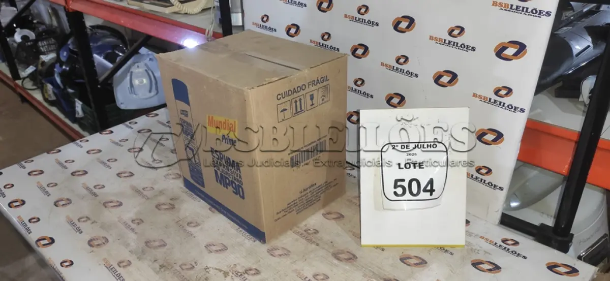 LOTE 504 - 12 LATAS DE ESPUMA EXPANSIVA DE POLIURETANO MP90 DE 500ML CADA MARCA MUNDIAL PRIME. (NO ESTADO) ATENÇÃO! FAZER A VISITAÇÃO ANTES DE ARREMATAR, NÃO SABEMOS SE FUNCIONA, LEILÃO NÃO TEM GARANTIA E NEM DEVOLUÇÃO, SUJEITO A POSSÍVEIS AVARIAS VISÍVEIS/OCULTAS E/OU AUSÊNCIA DE COMPONENTES.
