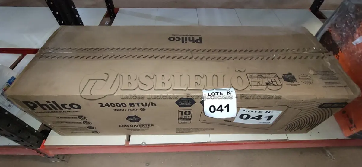 LOTE 041 - 01 EVAPORADORA AR CONDICIONADO 24000 BTUS PHILCO 220V (NO ESTADO, NÃO SABEMOS SE FUNCIONA. LEILÃO NÃO TEM GARANTIA E NEM DEVOLUÇÃO, SUJEITO A POSSÍVEIS AVARIAS VISÍVEIS/OCULTAS E/OU AUSÊNCIA DE COMPONENTES)