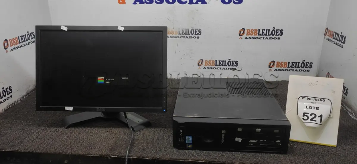 LOTE 521 - 01 MONITOR MARCA DELL E 01 CPU MARCA ITAUTEC. (NO ESTADO) ATENÇÃO! FAZER A VISITAÇÃO ANTES DE ARREMATAR, NÃO SABEMOS SE FUNCIONA, LEILÃO NÃO TEM GARANTIA E NEM DEVOLUÇÃO, SUJEITO A POSSÍVEIS AVARIAS VISÍVEIS/OCULTAS E/OU AUSÊNCIA DE COMPONENTES.
