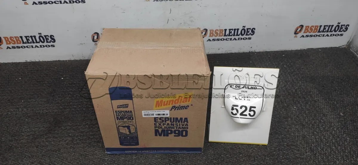 LOTE 525 - 12 LATAS DE ESPUMA EXPANSIVA DE POLIURETANO MP90 DE 500ML CADA MARCA MUNDIAL PRIME. (NO ESTADO) ATENÇÃO! FAZER A VISITAÇÃO ANTES DE ARREMATAR, NÃO SABEMOS SE FUNCIONA, LEILÃO NÃO TEM GARANTIA E NEM DEVOLUÇÃO, SUJEITO A POSSÍVEIS AVARIAS VISÍVEIS/OCULTAS E/OU AUSÊNCIA DE COMPONENTES.