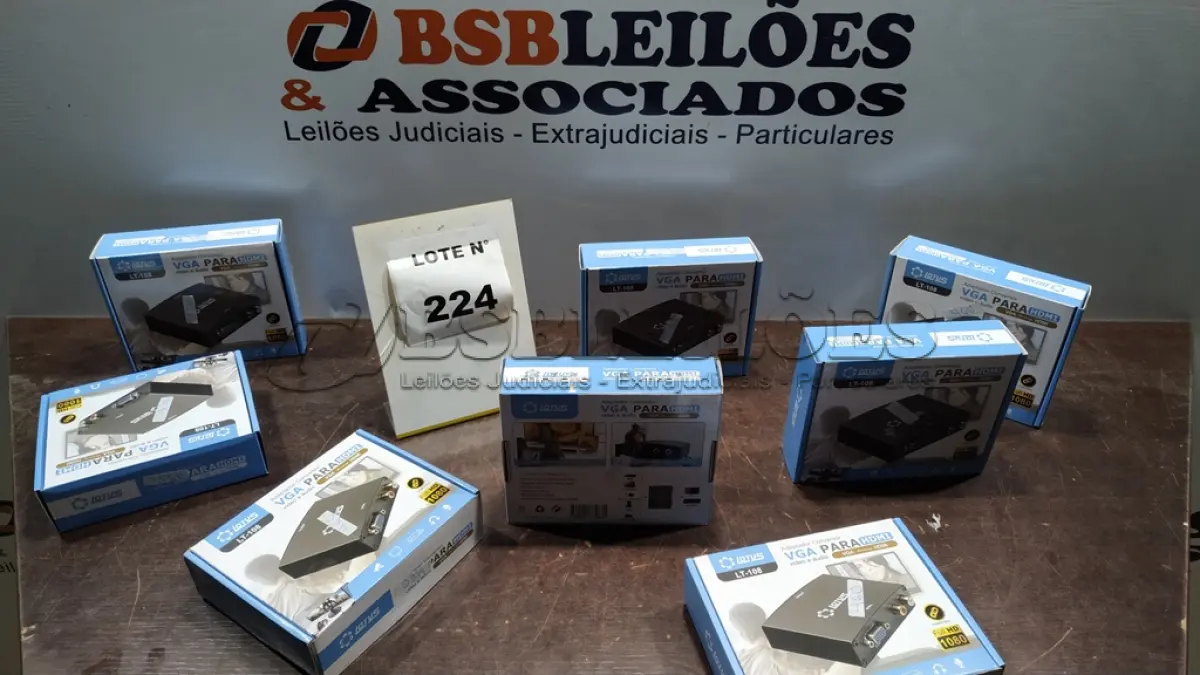 LOTE 224 - 08 ADAPTADORES CONVERSOR DE VGA PARA HDMI VIDEO E AUDIO. (NO ESTADO, NÃO SABEMOS SE FUNCIONA. LEILÃO NÃO TEM GARANTIA E NEM DEVOLUÇÃO, SUJEITO A POSSÍVEIS AVARIAS VISÍVEIS/OCULTAS E/OU AUSÊNCIA DE COMPONENTES)