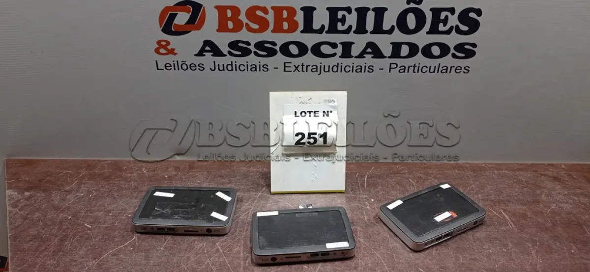 LOTE 251 - 03 MINIS PC WYSE. (NO ESTADO, NÃO SABEMOS SE FUNCIONA. LEILÃO NÃO TEM GARANTIA E NEM DEVOLUÇÃO, SUJEITO A POSSÍVEIS AVARIAS VISÍVEIS/OCULTAS E/OU AUSÊNCIA DE COMPONENTES)