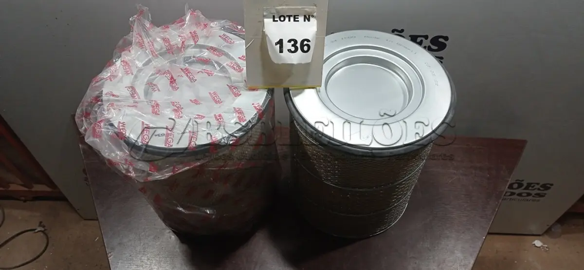 LOTE 136 - 01 FILTRO DE AR PARA CAMINHÃO VOLVO FH12, FM12, NH12 E 01 FILTRO DE AR PARA WEGA MODELO WAP 604. (NO ESTADO, NÃO SABEMOS SE FUNCIONA. LEILÃO NÃO TEM GARANTIA E NEM DEVOLUÇÃO, SUJEITO A POSSÍVEIS AVARIAS VISÍVEIS/OCULTAS E/OU AUSÊNCIA DE COMPONENTES)