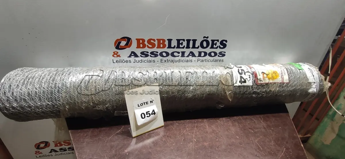 LOTE 054 - 01 TELA HEXAGONAL PINTEIRO GALVANIZADA 1" FIO 24 1,50X50 METROS - COMEP (NO ESTADO, NÃO SABEMOS SE FUNCIONA. LEILÃO NÃO TEM GARANTIA E NEM DEVOLUÇÃO, SUJEITO A POSSÍVEIS AVARIAS VISÍVEIS/OCULTAS E/OU AUSÊNCIA DE COMPONENTES)