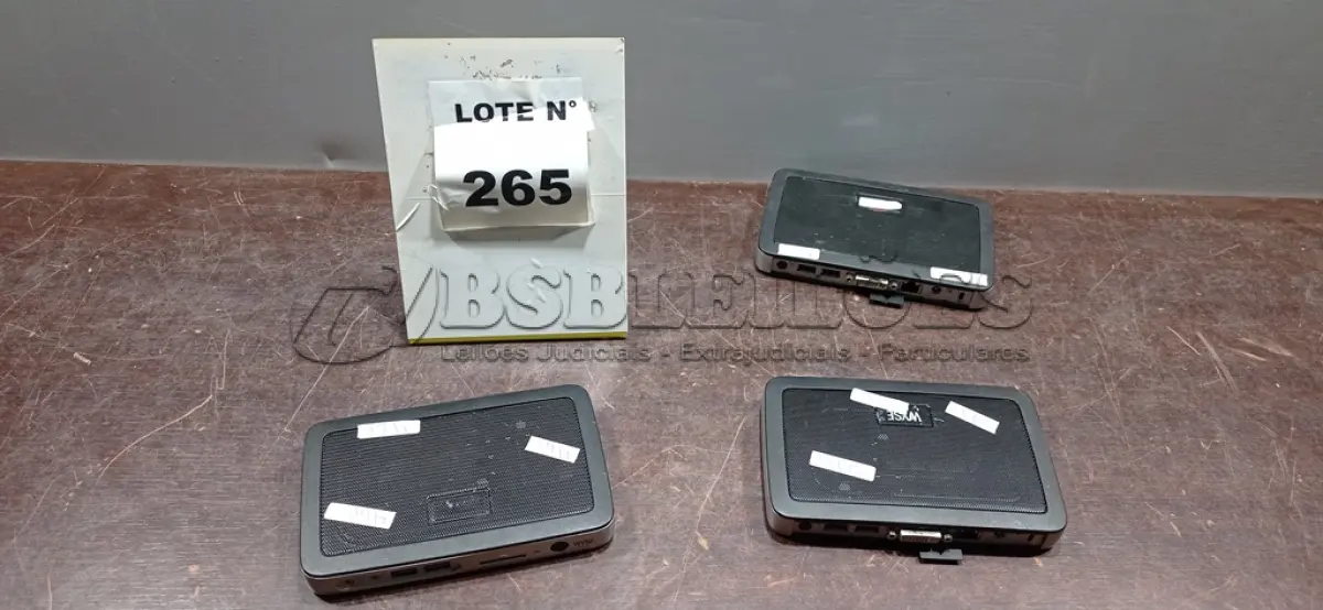 LOTE 265 - 03 MINIS PC WYSE. (NO ESTADO, NÃO SABEMOS SE FUNCIONA. LEILÃO NÃO TEM GARANTIA E NEM DEVOLUÇÃO, SUJEITO A POSSÍVEIS AVARIAS VISÍVEIS/OCULTAS E/OU AUSÊNCIA DE COMPONENTES)