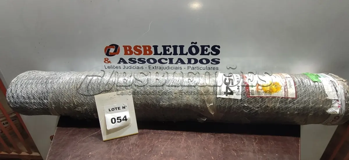 LOTE 054 - 01 TELA HEXAGONAL PINTEIRO GALVANIZADA 1" FIO 24 1,50X50 METROS - COMEP (NO ESTADO, NÃO SABEMOS SE FUNCIONA. LEILÃO NÃO TEM GARANTIA E NEM DEVOLUÇÃO, SUJEITO A POSSÍVEIS AVARIAS VISÍVEIS/OCULTAS E/OU AUSÊNCIA DE COMPONENTES)