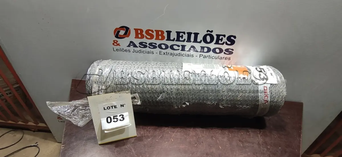 LOTE 053 - 01 TELA VIVEIRO 1/2 0,80X50METROS - FIO 26 RINO AGRO (NO ESTADO, NÃO SABEMOS SE FUNCIONA. LEILÃO NÃO TEM GARANTIA E NEM DEVOLUÇÃO, SUJEITO A POSSÍVEIS AVARIAS VISÍVEIS/OCULTAS E/OU AUSÊNCIA DE COMPONENTES)