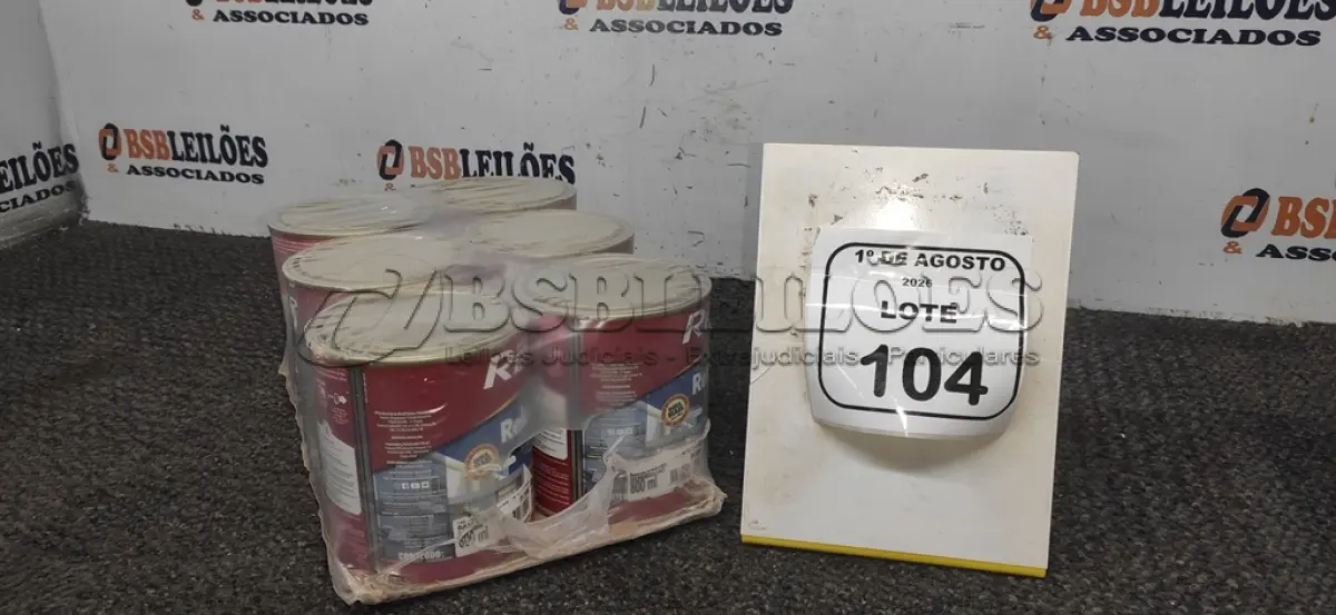 LOTE 104 - 06 LATAS DE TINTA ACRÍLICA PREMIUM DE 800ML CADA NA COR BASE PASTEL. (NO ESTADO) ATENÇÃO! FAZER A VISITAÇÃO ANTES DE ARREMATAR, NÃO SABEMOS SE FUNCIONA, LEILÃO NÃO TEM GARANTIA E NEM DEVOLUÇÃO, SUJEITO A POSSÍVEIS AVARIAS VISÍVEIS/OCULTAS E/OU AUSÊNCIA DE COMPONENTES.