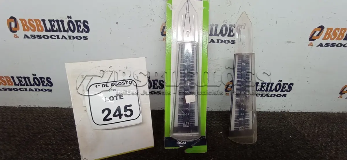 LOTE 245 - 02 PLUVIÔMETROS. (NO ESTADO) ATENÇÃO! FAZER A VISITAÇÃO ANTES DE ARREMATAR, NÃO SABEMOS SE FUNCIONA, LEILÃO NÃO TEM GARANTIA E NEM DEVOLUÇÃO, SUJEITO A POSSÍVEIS AVARIAS VISÍVEIS/OCULTAS E/OU AUSÊNCIA DE COMPONENTES.
