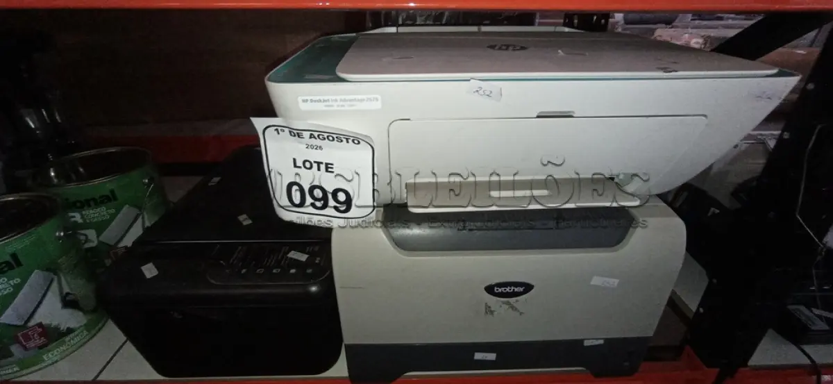 LOTE 099 - 03 IMPRESSORAS DE MARCAS E MODELOS DIVERSOS. (NO ESTADO) ATENÇÃO! FAZER A VISITAÇÃO ANTES DE ARREMATAR, NÃO SABEMOS SE FUNCIONA, LEILÃO NÃO TEM GARANTIA E NEM DEVOLUÇÃO, SUJEITO A POSSÍVEIS AVARIAS VISÍVEIS/OCULTAS E/OU AUSÊNCIA DE COMPONENTES.
