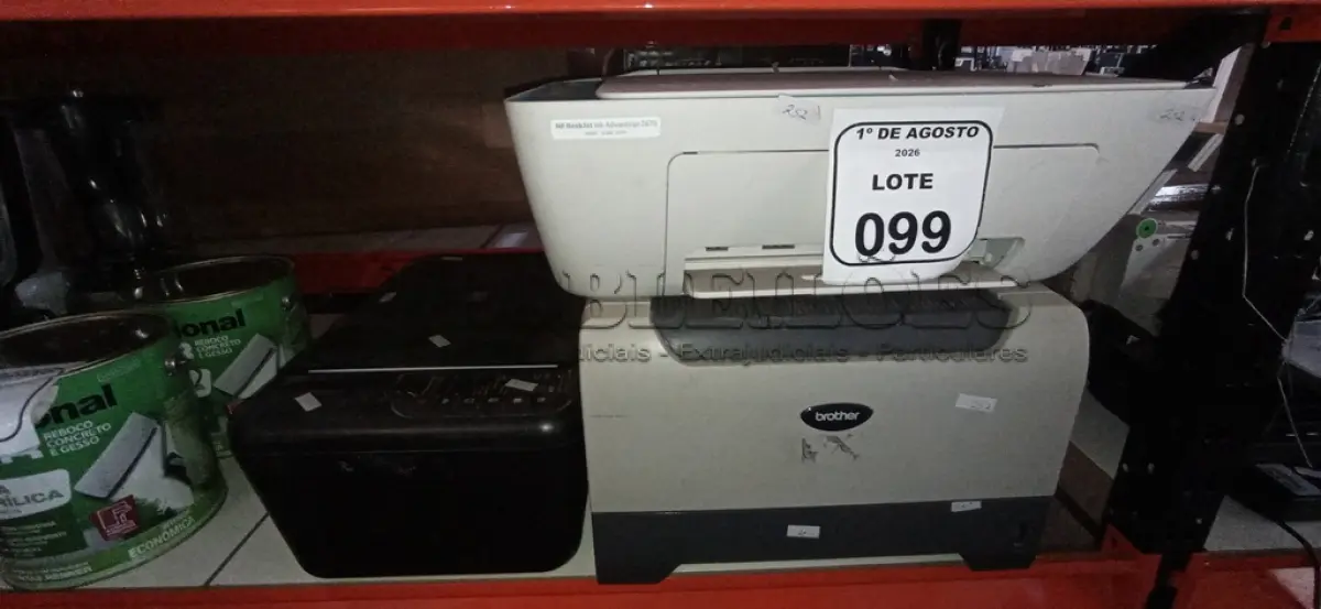 LOTE 099 - 03 IMPRESSORAS DE MARCAS E MODELOS DIVERSOS. (NO ESTADO) ATENÇÃO! FAZER A VISITAÇÃO ANTES DE ARREMATAR, NÃO SABEMOS SE FUNCIONA, LEILÃO NÃO TEM GARANTIA E NEM DEVOLUÇÃO, SUJEITO A POSSÍVEIS AVARIAS VISÍVEIS/OCULTAS E/OU AUSÊNCIA DE COMPONENTES.