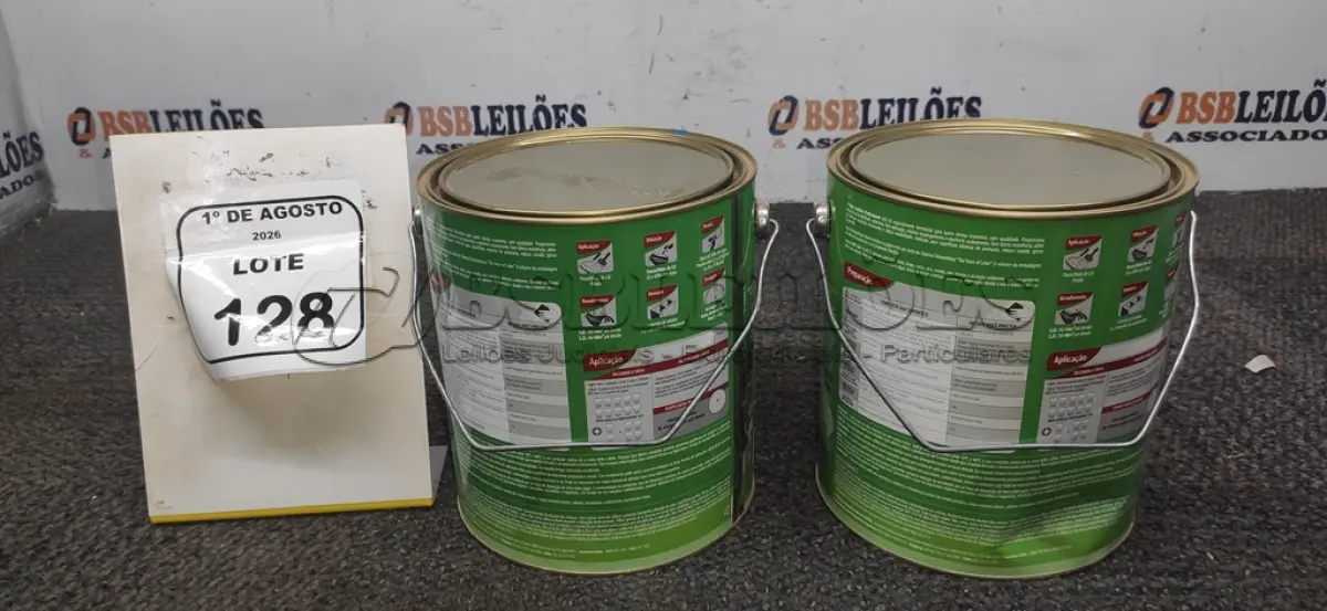 LOTE 128 - 01 LATA DE TINTA ACRÍLICA DE 3,6L NA COR LUAR DO SERTÃO FOSCO MARCA PROFISSIONAL ACR. (NO ESTADO) ATENÇÃO! FAZER A VISITAÇÃO ANTES DE ARREMATAR, NÃO SABEMOS SE FUNCIONA, LEILÃO NÃO TEM GARANTIA E NEM DEVOLUÇÃO, SUJEITO A POSSÍVEIS AVARIAS VISÍVEIS/OCULTAS E/OU AUSÊNCIA DE COMPONENTES.