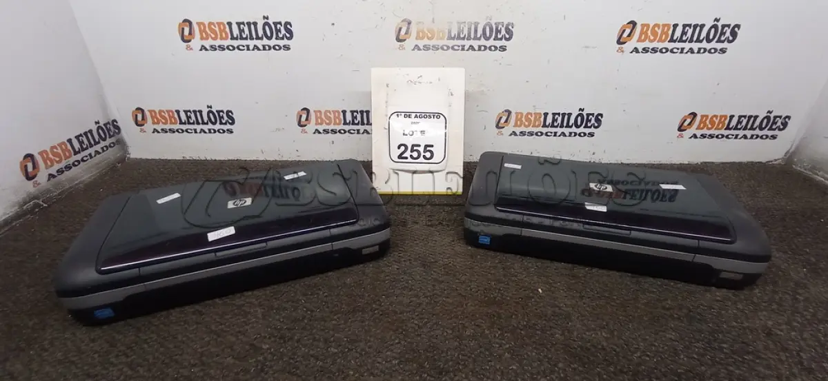 LOTE 255 - 02 IMPRESSORAS PORTÁTEIS MODELO OFFICEJET H470. (NO ESTADO) ATENÇÃO! FAZER A VISITAÇÃO ANTES DE ARREMATAR, NÃO SABEMOS SE FUNCIONA, LEILÃO NÃO TEM GARANTIA E NEM DEVOLUÇÃO, SUJEITO A POSSÍVEIS AVARIAS VISÍVEIS/OCULTAS E/OU AUSÊNCIA DE COMPONENTES.