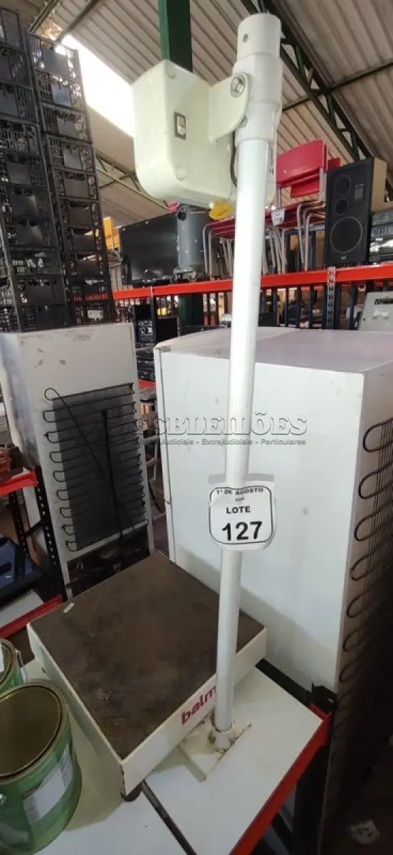 LOTE 127 - 01 BALANÇA MARCA BALAMAK. (NO ESTADO) ATENÇÃO! FAZER A VISITAÇÃO ANTES DE ARREMATAR, NÃO SABEMOS SE FUNCIONA, LEILÃO NÃO TEM GARANTIA E NEM DEVOLUÇÃO, SUJEITO A POSSÍVEIS AVARIAS VISÍVEIS/OCULTAS E/OU AUSÊNCIA DE COMPONENTES.
