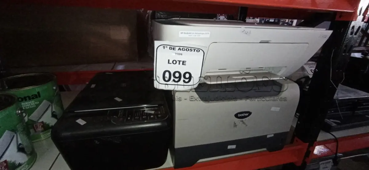 LOTE 099 - 03 IMPRESSORAS DE MARCAS E MODELOS DIVERSOS. (NO ESTADO) ATENÇÃO! FAZER A VISITAÇÃO ANTES DE ARREMATAR, NÃO SABEMOS SE FUNCIONA, LEILÃO NÃO TEM GARANTIA E NEM DEVOLUÇÃO, SUJEITO A POSSÍVEIS AVARIAS VISÍVEIS/OCULTAS E/OU AUSÊNCIA DE COMPONENTES.