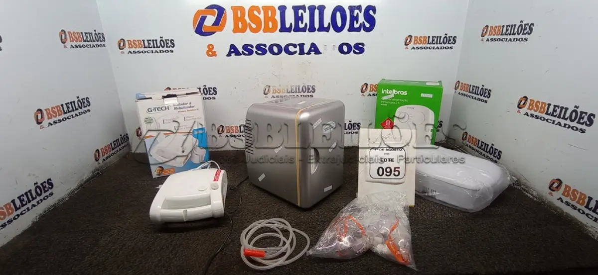 LOTE 095 - 01 INALADOR E NEBULIZADOR, 01 FONTE DE ALIMENTAÇÃO ININTERRUPTA MARCA INTELBRAS E 01 MINI COOLER MODELO MR-108 A MARCA SUNCA. (NO ESTADO) ATENÇÃO! FAZER A VISITAÇÃO ANTES DE ARREMATAR, NÃO SABEMOS SE FUNCIONA, LEILÃO NÃO TEM GARANTIA E NEM DEVOLUÇÃO, SUJEITO A POSSÍVEIS AVARIAS VISÍVEIS/OCULTAS E/OU AUSÊNCIA DE COMPONENTES.