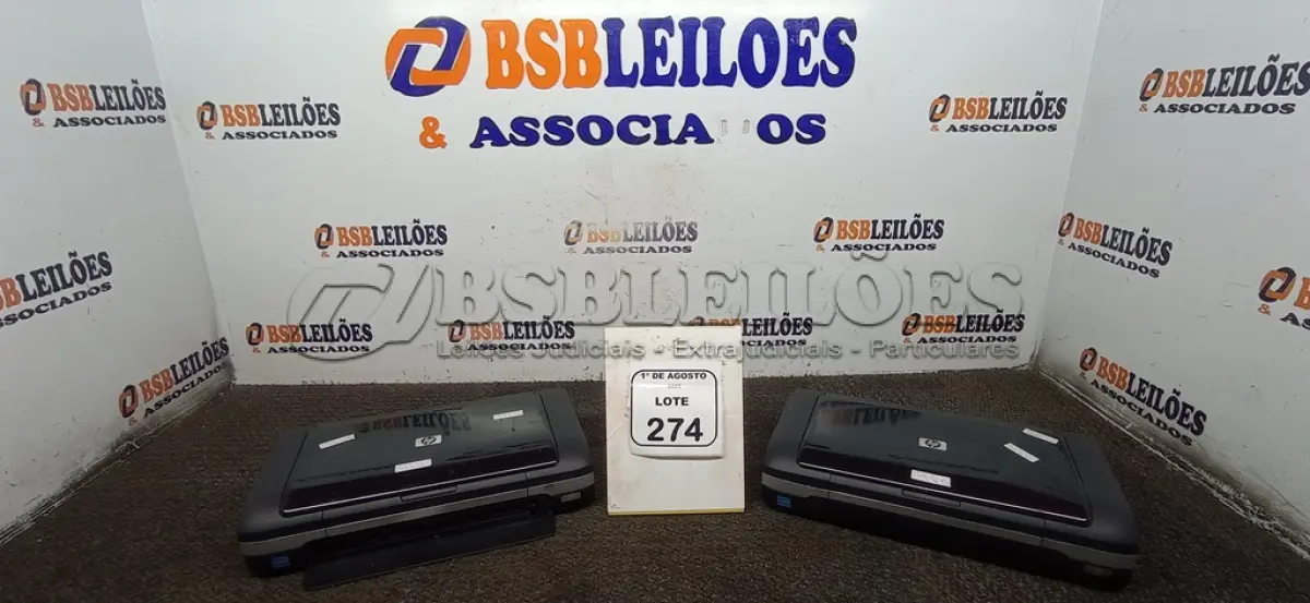 LOTE 274 - 02 IMPRESSORAS PORTÁTEIS MODELO OFFICEJET H470. (NO ESTADO) ATENÇÃO! FAZER A VISITAÇÃO ANTES DE ARREMATAR, NÃO SABEMOS SE FUNCIONA, LEILÃO NÃO TEM GARANTIA E NEM DEVOLUÇÃO, SUJEITO A POSSÍVEIS AVARIAS VISÍVEIS/OCULTAS E/OU AUSÊNCIA DE COMPONENTES.