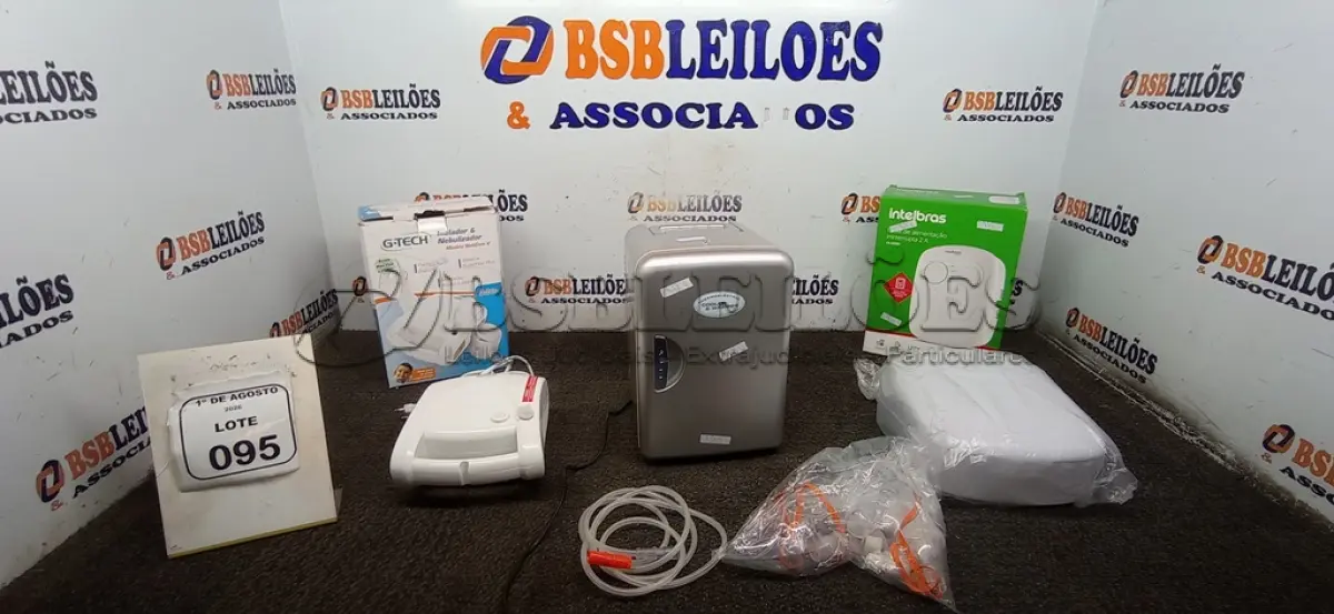LOTE 095 - 01 INALADOR E NEBULIZADOR, 01 FONTE DE ALIMENTAÇÃO ININTERRUPTA MARCA INTELBRAS E 01 MINI COOLER MODELO MR-108 A MARCA SUNCA. (NO ESTADO) ATENÇÃO! FAZER A VISITAÇÃO ANTES DE ARREMATAR, NÃO SABEMOS SE FUNCIONA, LEILÃO NÃO TEM GARANTIA E NEM DEVOLUÇÃO, SUJEITO A POSSÍVEIS AVARIAS VISÍVEIS/OCULTAS E/OU AUSÊNCIA DE COMPONENTES.
