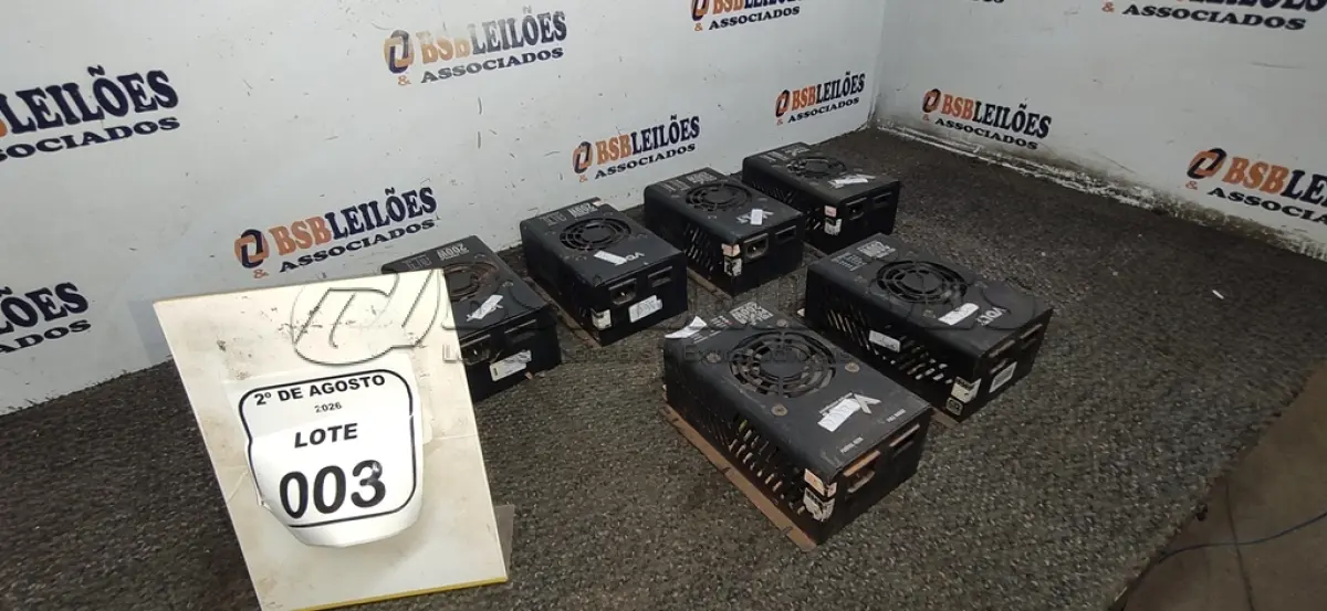 LOTE 003 - 06 FONTES DE NOBREAK MODELO FULL POWER MARCA VOLT. (NO ESTADO) ATENÇÃO! FAZER A VISITAÇÃO ANTES DE ARREMATAR, NÃO SABEMOS SE FUNCIONA, LEILÃO NÃO TEM GARANTIA E NEM DEVOLUÇÃO, SUJEITO A POSSÍVEIS AVARIAS VISÍVEIS/OCULTAS E/OU AUSÊNCIA DE COMPONENTES.