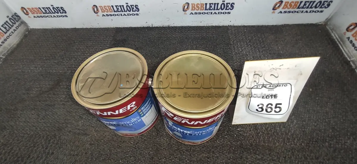 LOTE 365 - 02 ESMALTES SINTÉTICO INTERIOR/EXTERIOR NA COR BASE INTENSA ALTO BRILHO E BASE MÉDIA ALTO BRILHO DE 3,2L. (NO ESTADO) ATENÇÃO! FAZER A VISITAÇÃO ANTES DE ARREMATAR, NÃO SABEMOS SE FUNCIONA, LEILÃO NÃO TEM GARANTIA E NEM DEVOLUÇÃO, SUJEITO A POSSÍVEIS AVARIAS VISÍVEIS/OCULTAS E/OU AUSÊNCIA DE COMPONENTES.