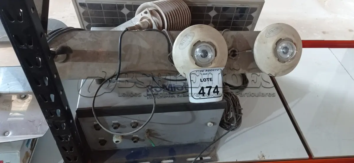 LOTE 474 - 01 ESTAÇÃO SOLARIMÉTRICA PADRÃO EPE. (NO ESTADO) ATENÇÃO! FAZER A VISITAÇÃO ANTES DE ARREMATAR, NÃO SABEMOS SE FUNCIONA, LEILÃO NÃO TEM GARANTIA E NEM DEVOLUÇÃO, SUJEITO A POSSÍVEIS AVARIAS VISÍVEIS/OCULTAS E/OU AUSÊNCIA DE COMPONENTES.