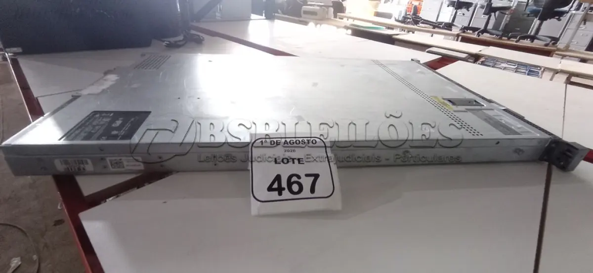LOTE 467 - 01 SERVIDOR MODELO R610 COM 02 PROCESSADORES E MEMORIA DDR3. (NO ESTADO) ATENÇÃO! FAZER A VISITAÇÃO ANTES DE ARREMATAR, NÃO SABEMOS SE FUNCIONA, LEILÃO NÃO TEM GARANTIA E NEM DEVOLUÇÃO, SUJEITO A POSSÍVEIS AVARIAS VISÍVEIS/OCULTAS E/OU AUSÊNCIA DE COMPONENTES.