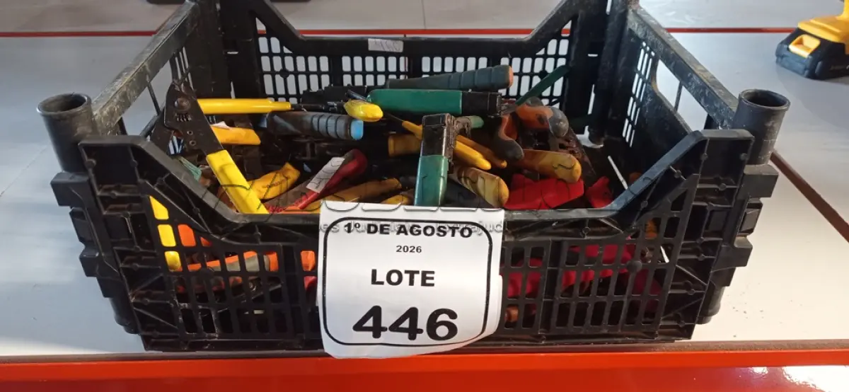 LOTE 446 - 01 CAIXA COM VÁRIOS ALICATES DE MARCAS E MODELOS DIVERSOS. (NO ESTADO) ATENÇÃO! FAZER A VISITAÇÃO ANTES DE ARREMATAR, NÃO SABEMOS SE FUNCIONA, LEILÃO NÃO TEM GARANTIA E NEM DEVOLUÇÃO, SUJEITO A POSSÍVEIS AVARIAS VISÍVEIS/OCULTAS E/OU AUSÊNCIA DE COMPONENTES.