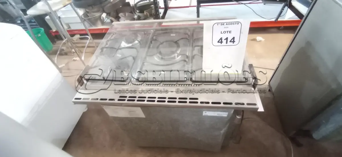 LOTE 414 - 01 FOGÃO 05 BOCAS ELÉTRICO MARCA GE. (NO ESTADO) ATENÇÃO! FAZER A VISITAÇÃO ANTES DE ARREMATAR, NÃO SABEMOS SE FUNCIONA, LEILÃO NÃO TEM GARANTIA E NEM DEVOLUÇÃO, SUJEITO A POSSÍVEIS AVARIAS VISÍVEIS/OCULTAS E/OU AUSÊNCIA DE COMPONENTES.