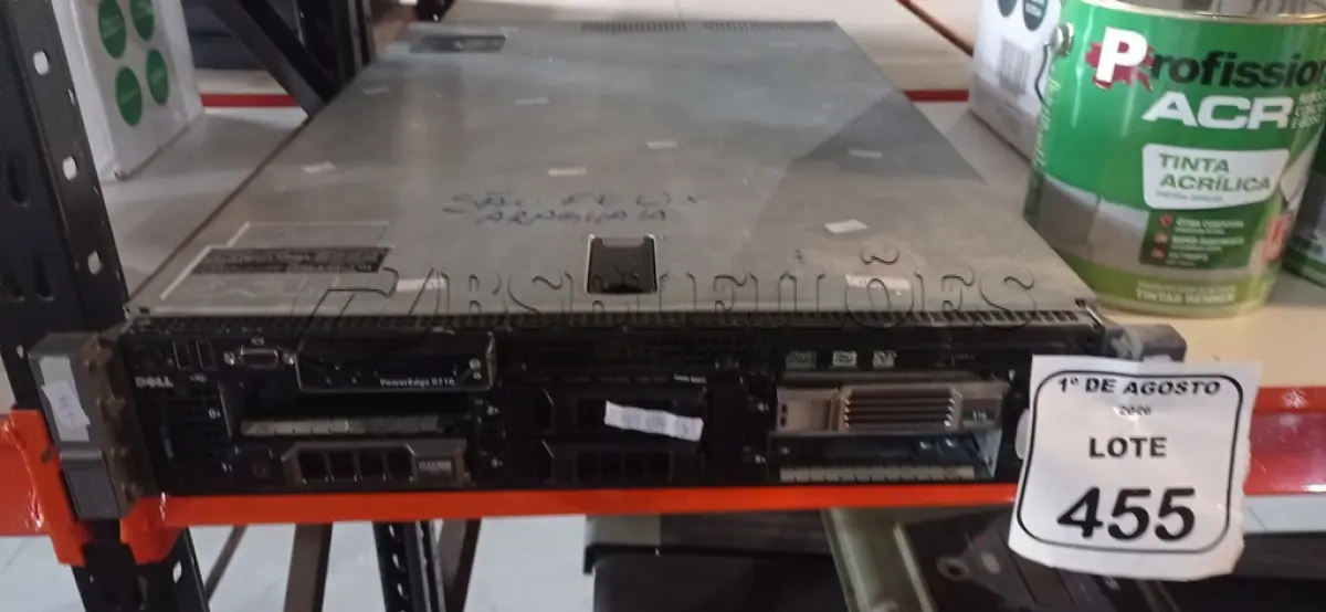 LOTE 455 - 01 SERVIDOR MODELO R710 COM 02 PROCESSADORES E MEMORIA DDR3. (NO ESTADO) ATENÇÃO! FAZER A VISITAÇÃO ANTES DE ARREMATAR, NÃO SABEMOS SE FUNCIONA, LEILÃO NÃO TEM GARANTIA E NEM DEVOLUÇÃO, SUJEITO A POSSÍVEIS AVARIAS VISÍVEIS/OCULTAS E/OU AUSÊNCIA DE COMPONENTES.