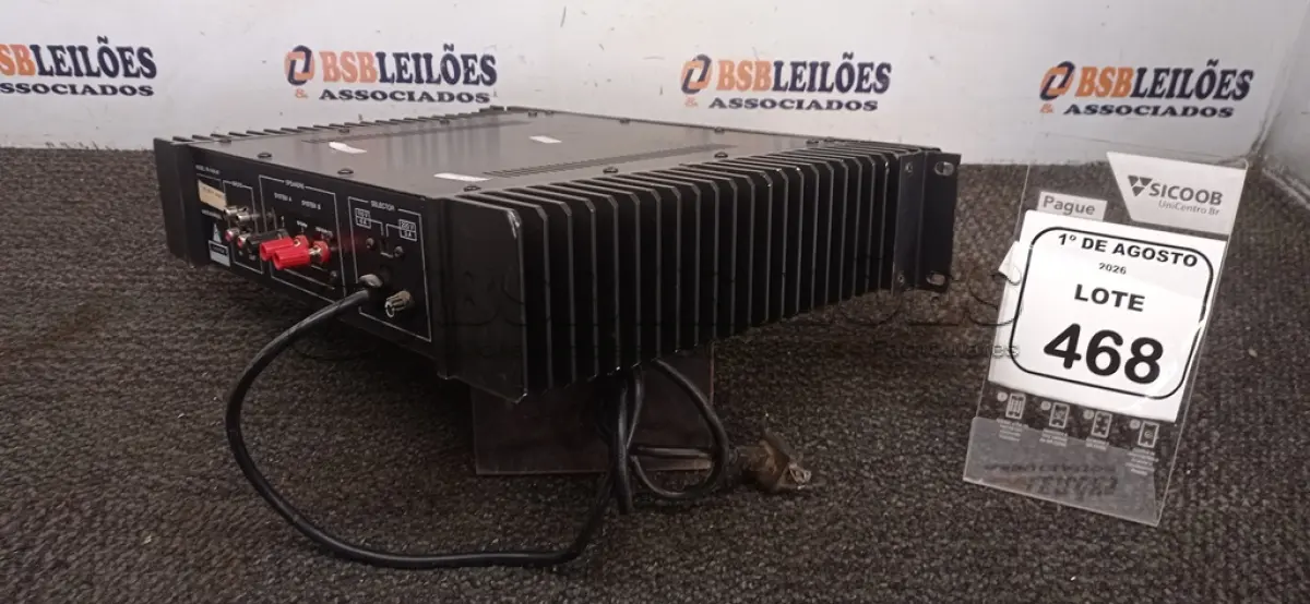 LOTE 468 - 01 AMPLIFICADOR DE LINHA MODELO PC 1400-TL MARCA UNIC. (NO ESTADO) ATENÇÃO! FAZER A VISITAÇÃO ANTES DE ARREMATAR, NÃO SABEMOS SE FUNCIONA, LEILÃO NÃO TEM GARANTIA E NEM DEVOLUÇÃO, SUJEITO A POSSÍVEIS AVARIAS VISÍVEIS/OCULTAS E/OU AUSÊNCIA DE COMPONENTES.