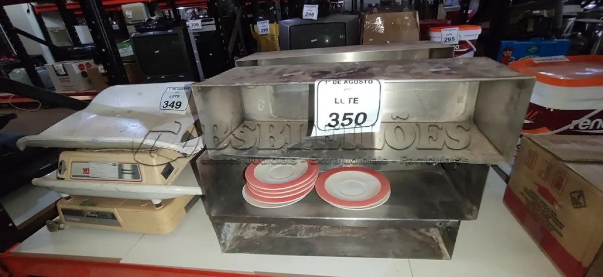 LOTE 350 - 06 CUBAS RETANGULARES EM INOX. (NO ESTADO) ATENÇÃO! FAZER A VISITAÇÃO ANTES DE ARREMATAR, NÃO SABEMOS SE FUNCIONA, LEILÃO NÃO TEM GARANTIA E NEM DEVOLUÇÃO, SUJEITO A POSSÍVEIS AVARIAS VISÍVEIS/OCULTAS E/OU AUSÊNCIA DE COMPONENTES.