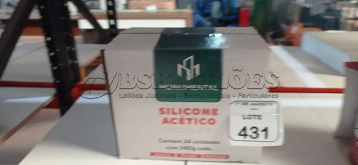 LOTE 431 - 01 CAIXA COM 24 SILICONES ACÉTICO INCOLOR DE 240G CADA MARCA MONUMENTAL. (NO ESTADO) ATENÇÃO! FAZER A VISITAÇÃO ANTES DE ARREMATAR, NÃO SABEMOS SE FUNCIONA, LEILÃO NÃO TEM GARANTIA E NEM DEVOLUÇÃO, SUJEITO A POSSÍVEIS AVARIAS VISÍVEIS/OCULTAS E/OU AUSÊNCIA DE COMPONENTES.