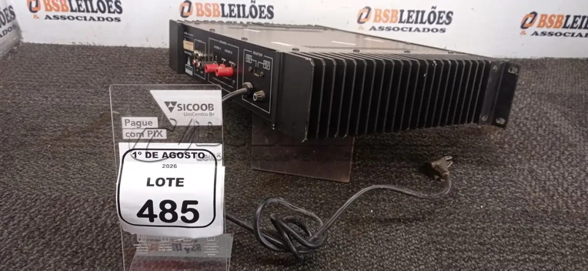 LOTE 485 - 01 AMPLIFICADOR DE LINHA MODELO PC 1400-TL MARCA UNIC. (NO ESTADO) ATENÇÃO! FAZER A VISITAÇÃO ANTES DE ARREMATAR, NÃO SABEMOS SE FUNCIONA, LEILÃO NÃO TEM GARANTIA E NEM DEVOLUÇÃO, SUJEITO A POSSÍVEIS AVARIAS VISÍVEIS/OCULTAS E/OU AUSÊNCIA DE COMPONENTES.