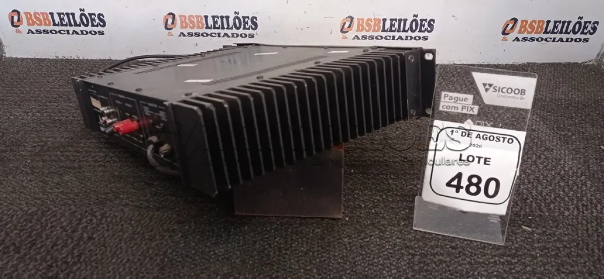 LOTE 480 - 01 AMPLIFICADOR DE LINHA MODELO PC 1400-TL MARCA UNIC. (NO ESTADO) ATENÇÃO! FAZER A VISITAÇÃO ANTES DE ARREMATAR, NÃO SABEMOS SE FUNCIONA, LEILÃO NÃO TEM GARANTIA E NEM DEVOLUÇÃO, SUJEITO A POSSÍVEIS AVARIAS VISÍVEIS/OCULTAS E/OU AUSÊNCIA DE COMPONENTES.