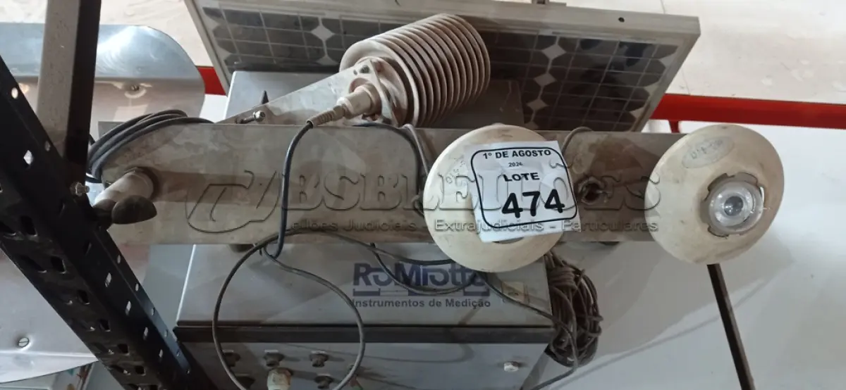 LOTE 474 - 01 ESTAÇÃO SOLARIMÉTRICA PADRÃO EPE. (NO ESTADO) ATENÇÃO! FAZER A VISITAÇÃO ANTES DE ARREMATAR, NÃO SABEMOS SE FUNCIONA, LEILÃO NÃO TEM GARANTIA E NEM DEVOLUÇÃO, SUJEITO A POSSÍVEIS AVARIAS VISÍVEIS/OCULTAS E/OU AUSÊNCIA DE COMPONENTES.