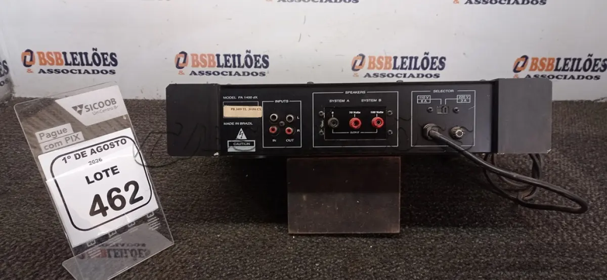 LOTE 462 - 01 AMPLIFICADOR DE LINHA MODELO PC 1400-TL MARCA UNIC. (NO ESTADO) ATENÇÃO! FAZER A VISITAÇÃO ANTES DE ARREMATAR, NÃO SABEMOS SE FUNCIONA, LEILÃO NÃO TEM GARANTIA E NEM DEVOLUÇÃO, SUJEITO A POSSÍVEIS AVARIAS VISÍVEIS/OCULTAS E/OU AUSÊNCIA DE COMPONENTES.